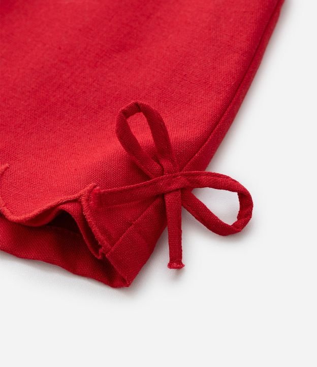 Short Pollera en Viscolino con Bajo Diferenciada con Lacitos - Talle 7 a 14 años 5