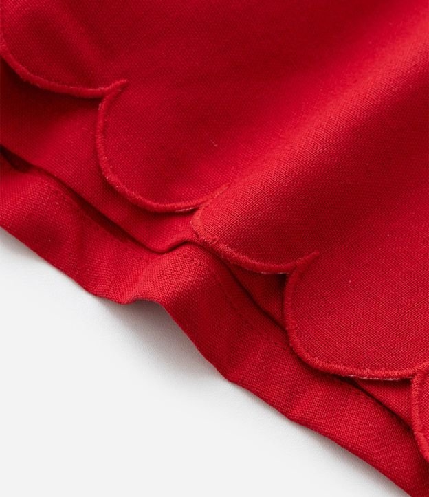 Short Pollera en Viscolino con Bajo Diferenciada con Lacitos - Talle 7 a 14 años 7