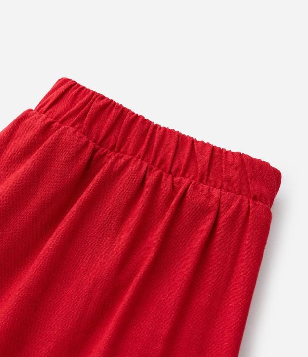 Short Pollera en Viscolino con Bajo Diferenciada con Lacitos - Talle 7 a 14 años 8
