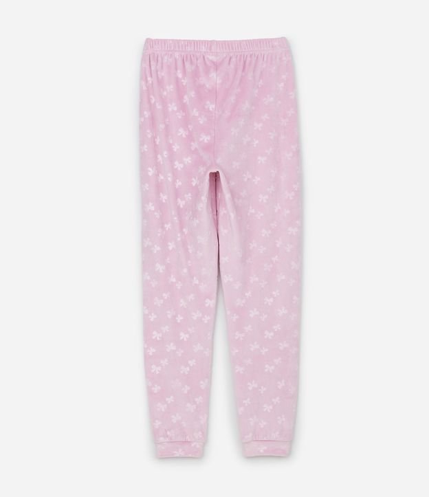 Pijama Infantil Largo con Estampa de Moñitas en Relieve – Talle 5 a 14 años 6