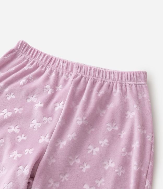 Pijama Infantil Largo con Estampa de Moñitas en Relieve – Talle 5 a 14 años 7