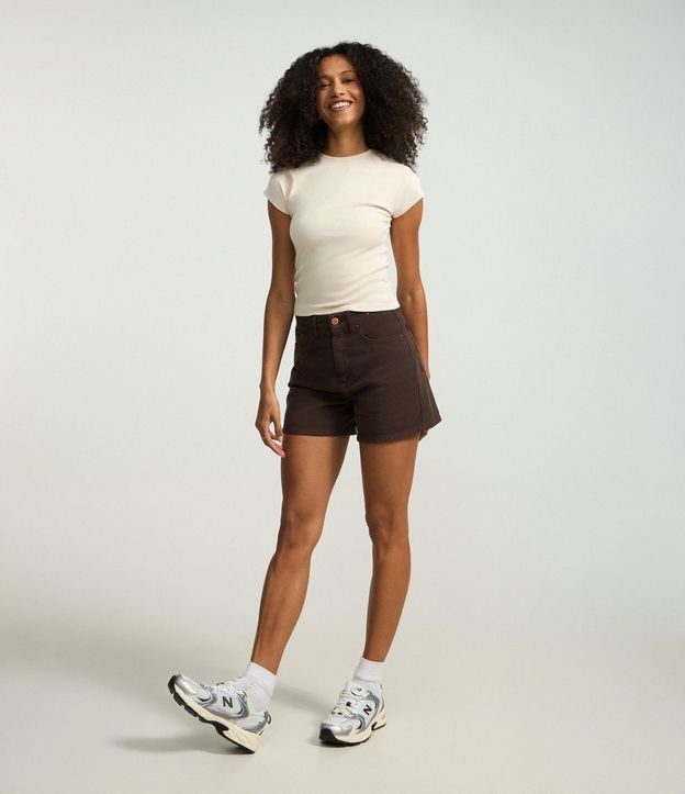 Blusa Básica en Rib con Hombro Caído 2