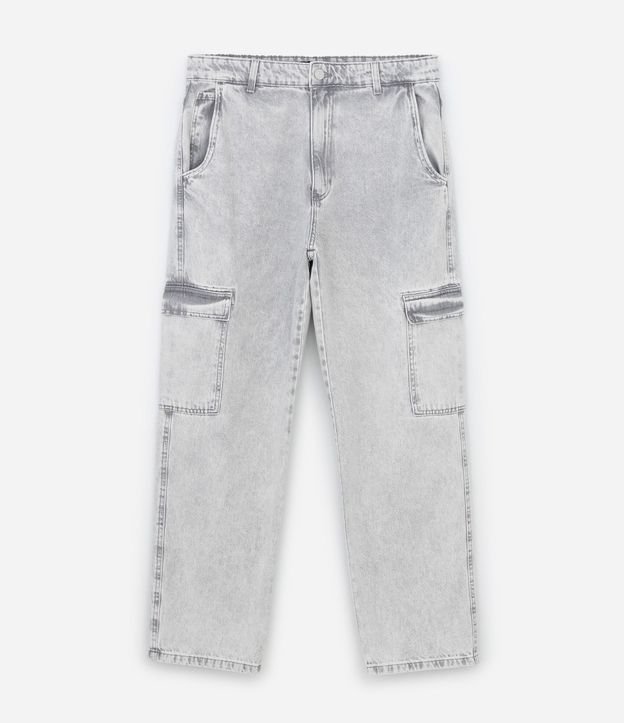Pantalón Baggy de Jean con Bolsillos Cargo 7