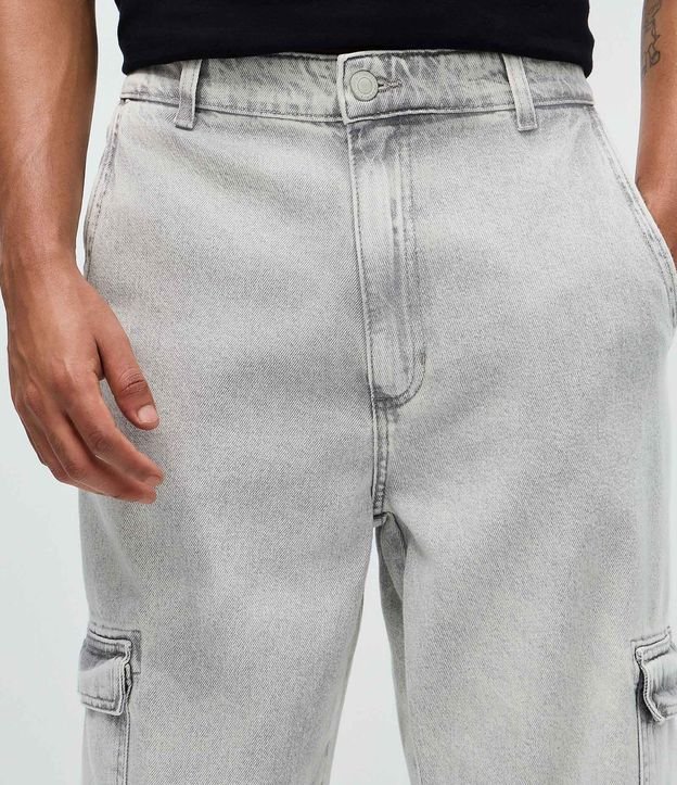 Pantalón Baggy de Jean con Bolsillos Cargo 3
