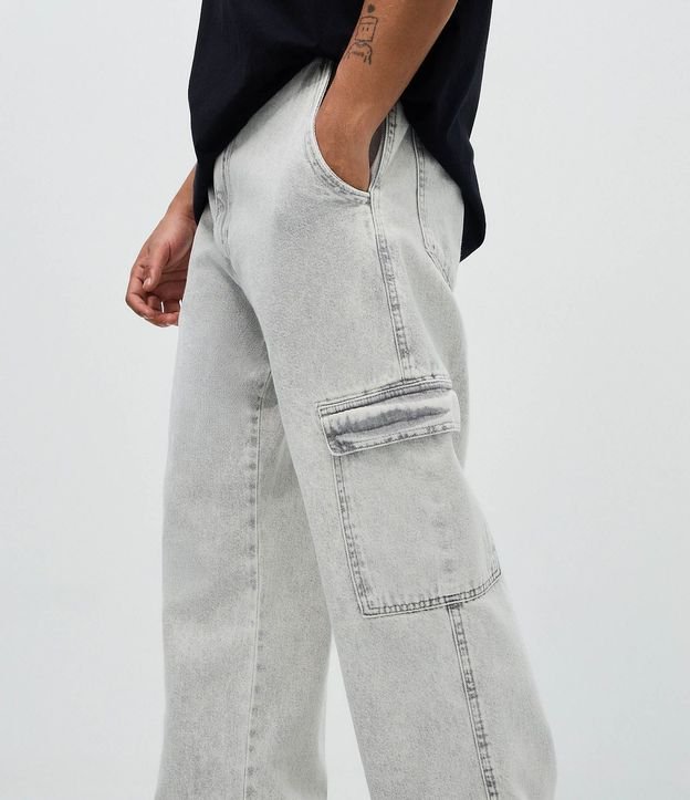 Pantalón Baggy de Jean con Bolsillos Cargo 4
