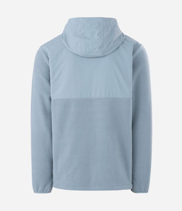 Buzo Masculino de Fleece con Capucha y Recorte en Tejido Plano 6