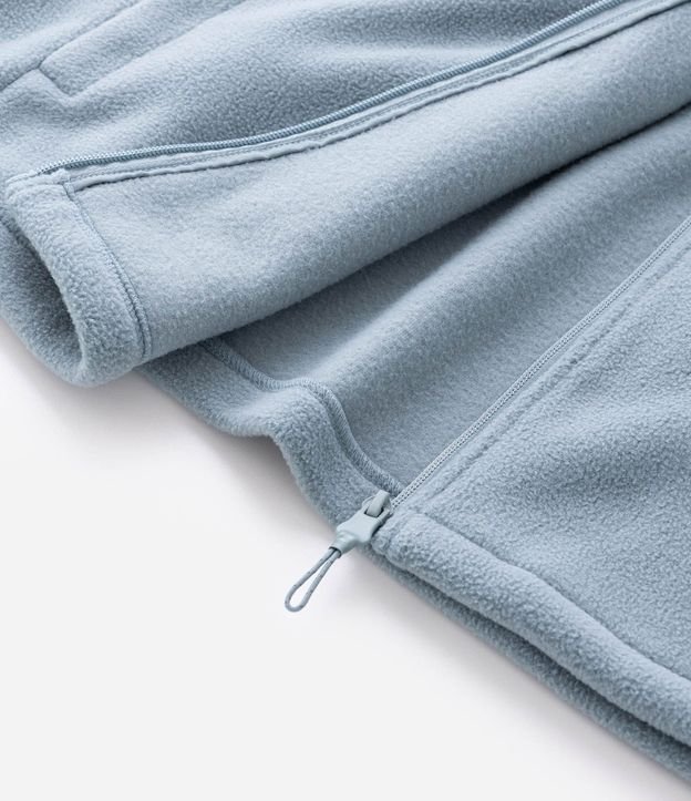 Buzo Masculino de Fleece con Capucha y Recorte en Tejido Plano 11