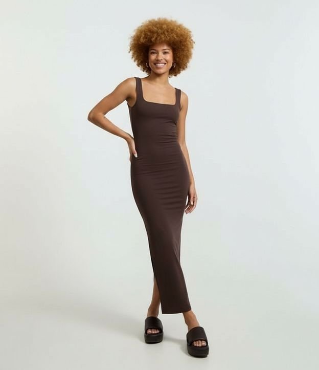 Vestido Long Midi en Poliamida con Escote en la Espalda 6
