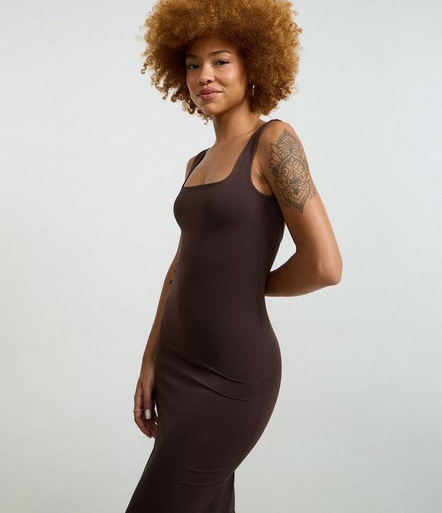 Vestido Long Midi en Poliamida con Escote en la Espalda 8