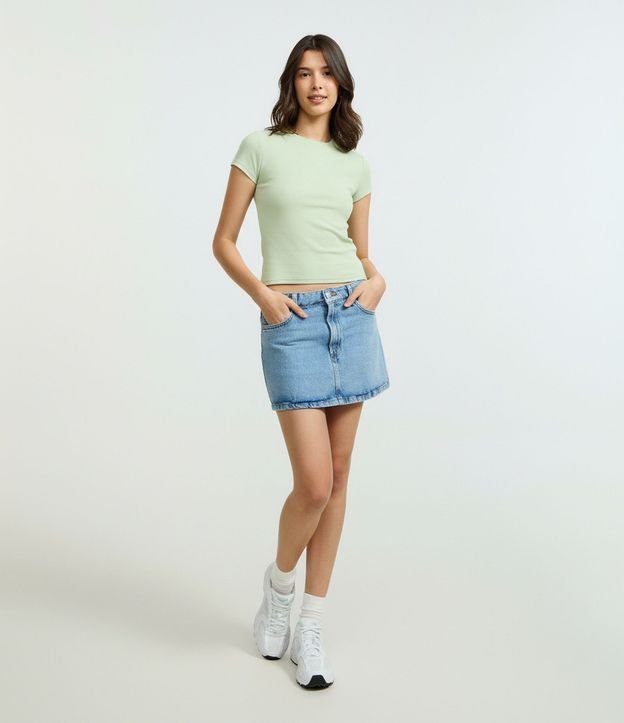 Blusa Básica Justa y Alargada en Rib 5