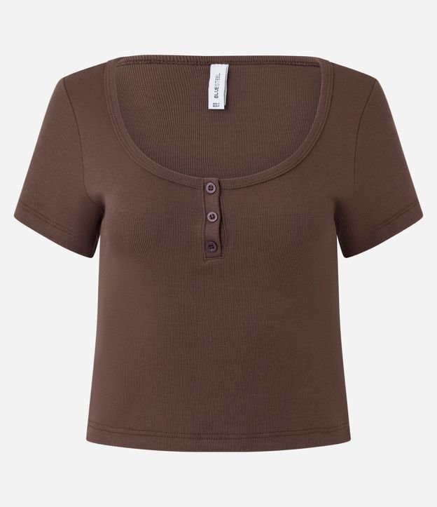 Blusa en Rib con Botones en el Escote 6