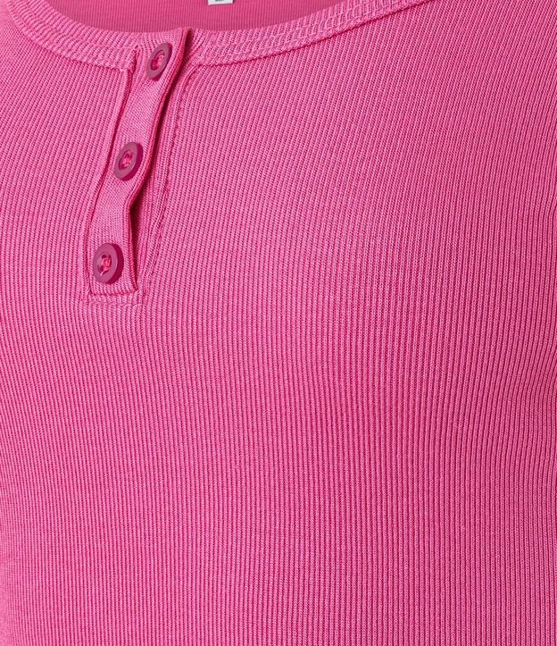 Blusa en Rib con Botones en el Escote 5