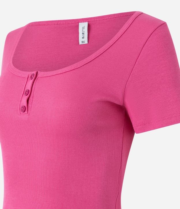 Blusa en Rib con Botones en el Escote 6