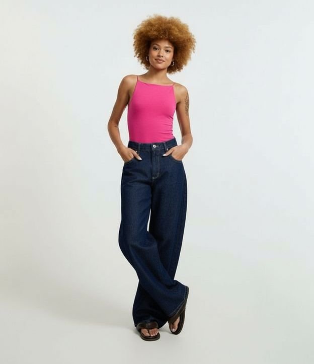 Blusa sin Manga con Escote Halter y Alça Elástico 5
