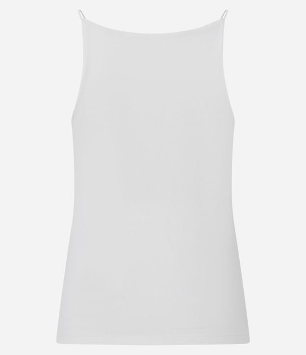 Blusa sin Manga con Escote Halter y Alça Elástico 7