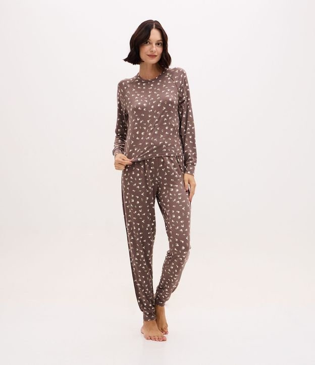 Pantalón de Pijama Jogger Peach Touch con Lazo en la Cintura
