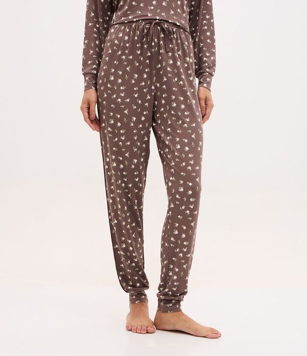 Pantalón de Pijama Jogger Peach Touch con Lazo en la Cintura 2