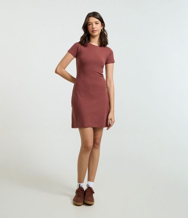 Vestido Corto en Rib Básico