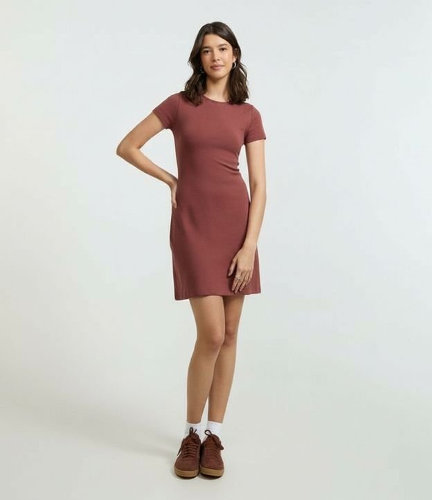 Vestido Corto en Rib Básico 5