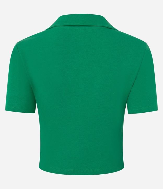 Blusa en Rib con Cuello Polo y Manga Corta 8