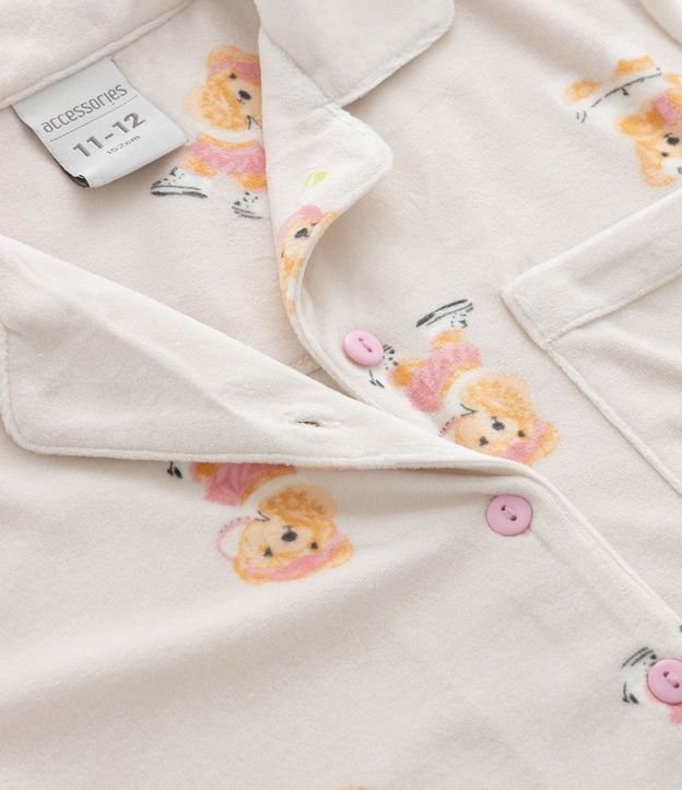 Pijama Infantil Blusa y Pantalón con Estampa de Oso  – Talle 4 a 16 años 9