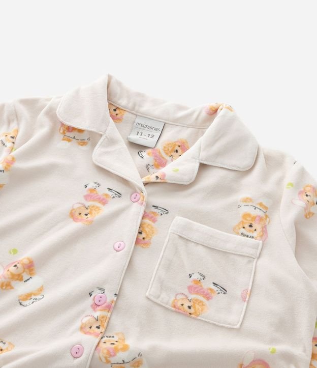 Pijama Infantil Blusa y Pantalón con Estampa de Oso  – Talle 4 a 16 años 12
