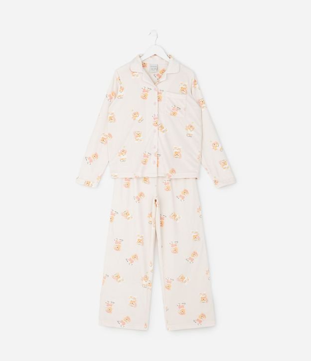 Pijama Infantil Blusa y Pantalón con Estampa de Oso  – Talle 4 a 16 años 2