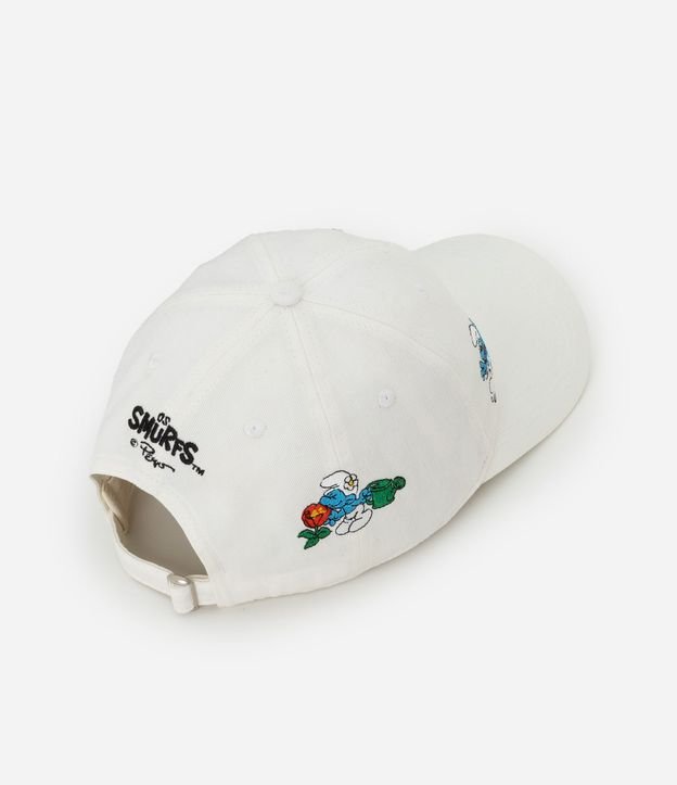 Gorra Dad Hat en Sarga con Estampa Bordada Smurfs 3