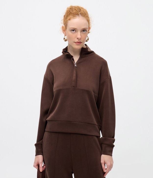 Buzo Algodón con Cuello Alto