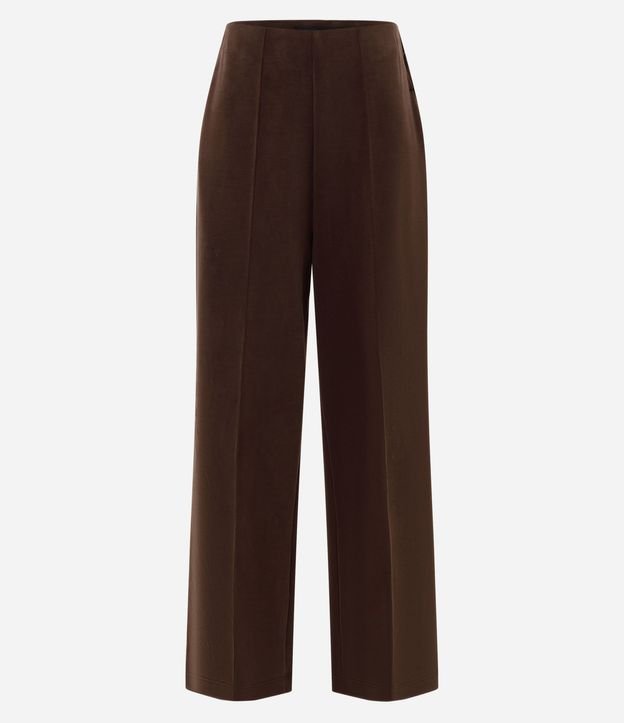 Pantalón Recto en Modal con Cintura Alta 4
