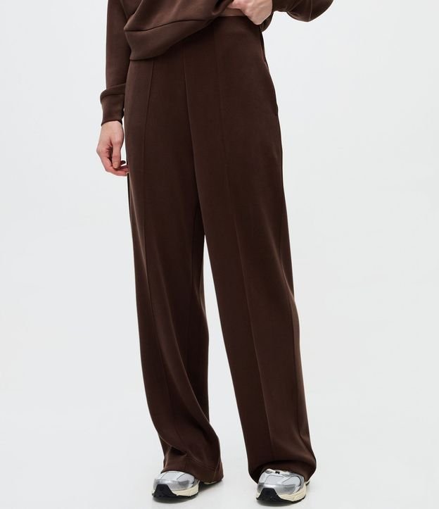 Pantalón Recto en Modal con Cintura Alta 2