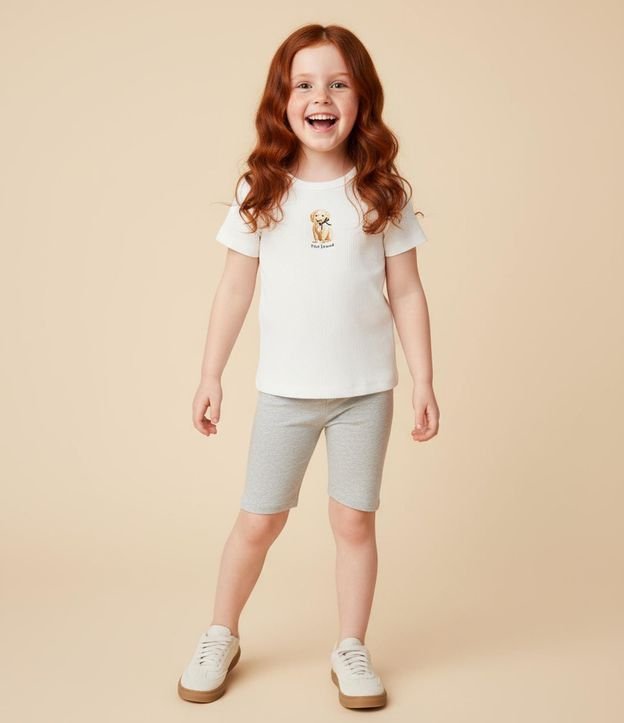 Bermuda Ciclista Infantil en Cotton Melange - Talle 1 a 6 años 1
