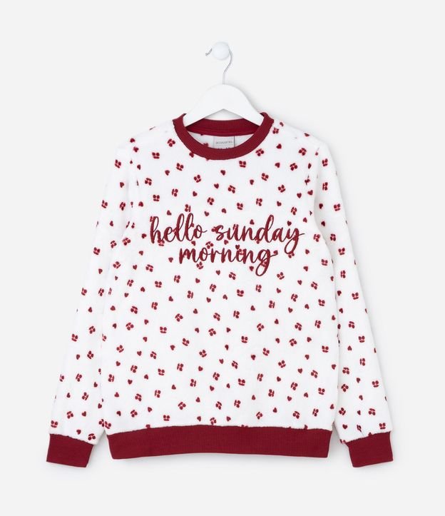 Pijama Infantil de fleece con Estampa y Bordado – Talle 8 a 16 años 2