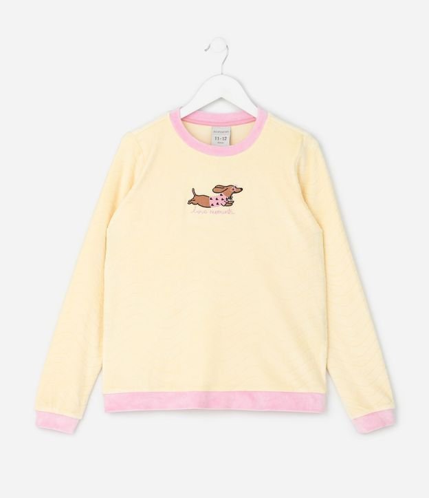 Pijama Infantil Largo con Estampa de Perro Salsicha – Talle 5 a 14 años 3