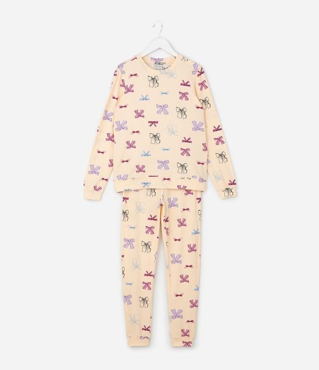 Pijama Infantil Manga Larga con Estampa de Ícones – Talle 2 a 14 años 2