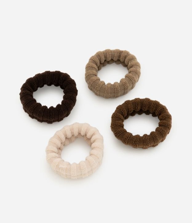 Kit 04 Elásticos para el Pelo Canelados
