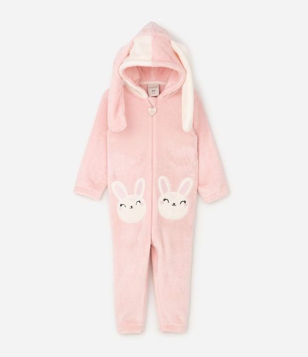 Pijama Jumper Infantil Conejito con Orejas en la Capucha – Talle 2 a 8 años 2