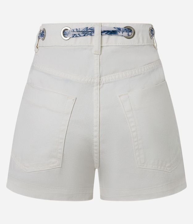 Short Slim Cintura Alta en Jeans con Cinturón Pañuelo 7