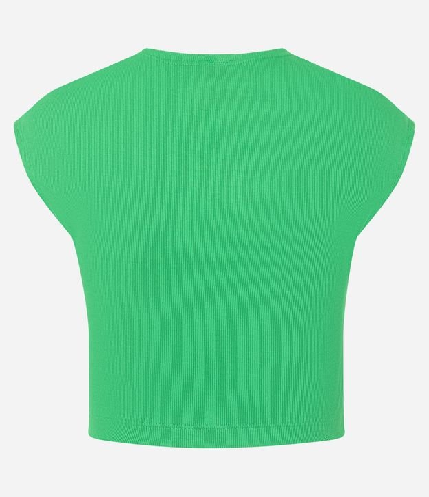 Blusa Sin Manga en Rib con Textura de Rayas 6