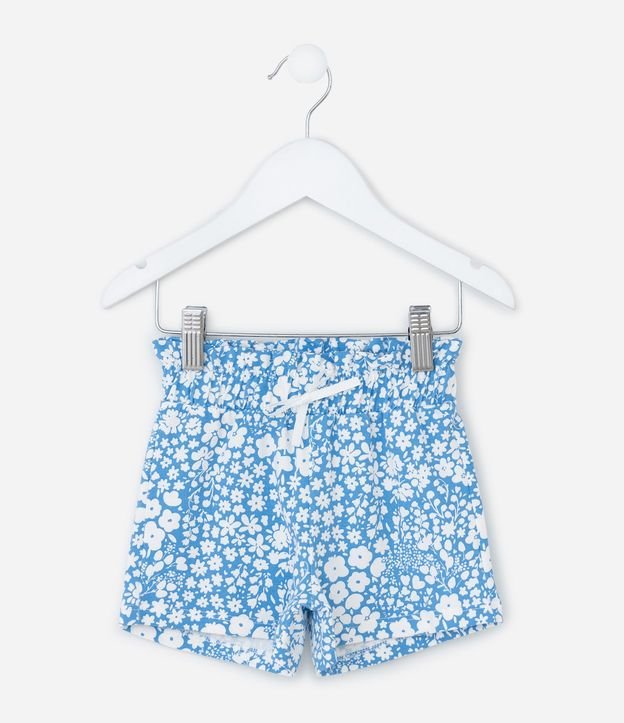 Short Infantil Clochard con Estampado Floral - Talle 1 a 6 años