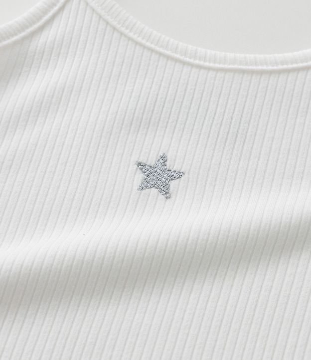 Musculosa Infantil en Rib con Estrella de Purpurina - Talle 1 a 6 años 5