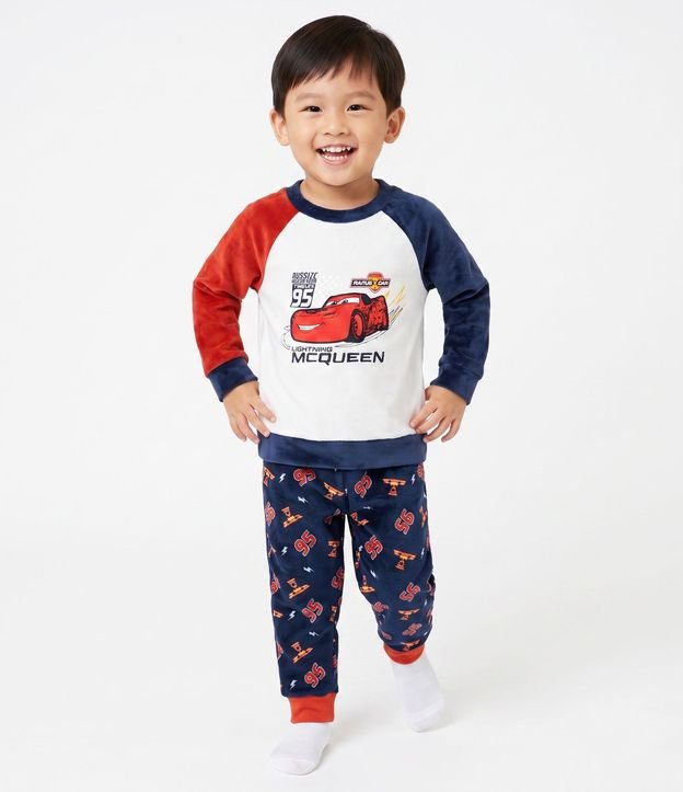 Pijama Infantil Larga de Fleece Rayo McQueen– Talle 2 a 8 años