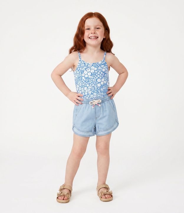 Musculosa Infantil Slim con Estampado Floral - Talle 1 a 6 años