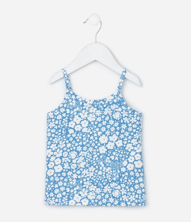 Musculosa Infantil Slim con Estampado Floral - Talle 1 a 6 años 2