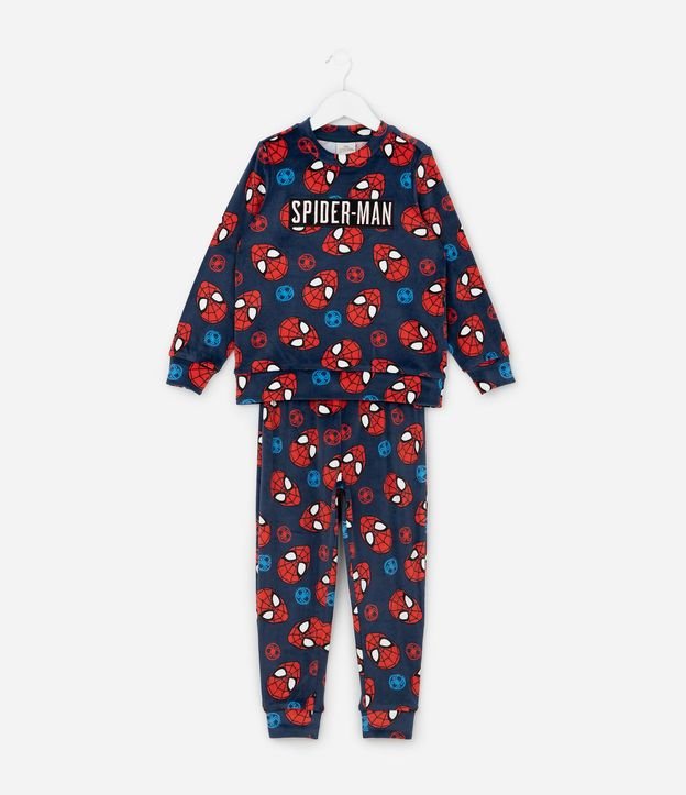 Pijama Infantil Largo en Plush con Estampa de Spider-Man – Talle 3 a 10 años