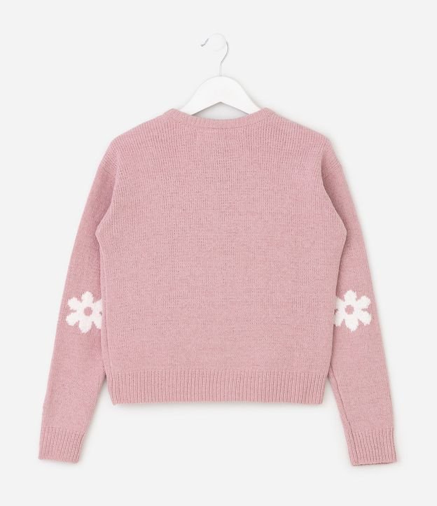 Buzo Infantil en Punto con Estampa Floral – Talle 5 a 14 años 3