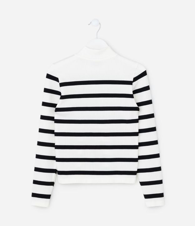 Remera Infantil Seamless Rayada con Cuello Alto – Talle 5 a 14 años 4