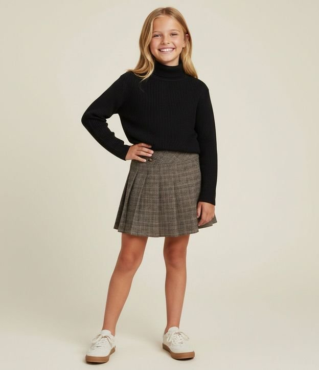 Remera Infantil Seamless con Cuello Alto – Talle 5 a 14 años