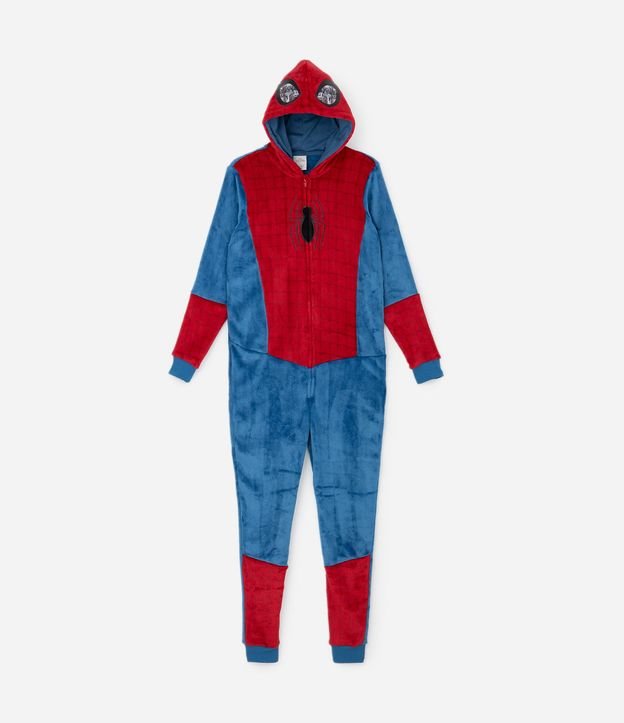Pijama Jumper Infantil en Fleece con Estampado Spider-Man – Talle 3 a 12 años 2