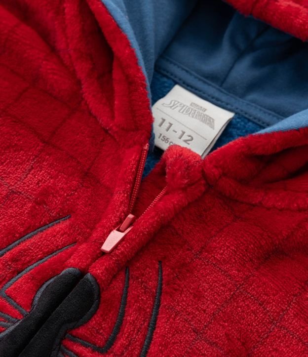 Pijama Jumper Infantil en Fleece con Estampado Spider-Man – Talle 3 a 12 años 6